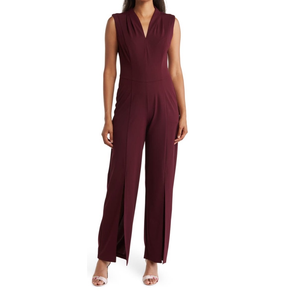 Black Connected Apparel Sleeveless Split Leg Jumpsuit - New With Tag - Reemoly